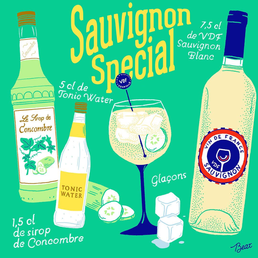 recette cocktail vin de france - Sauvigon Special
