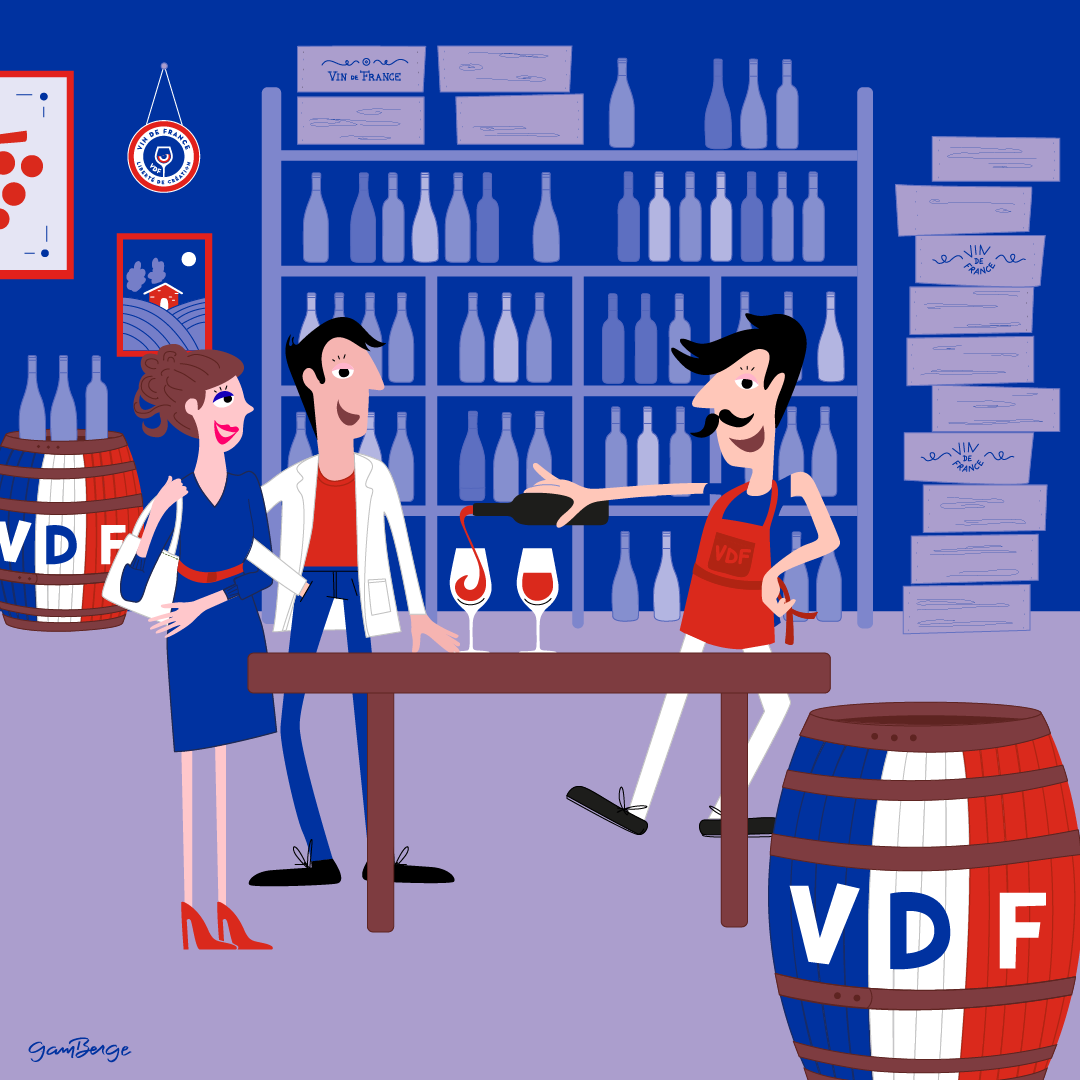 An improvised tasting at a local wine merchant’s