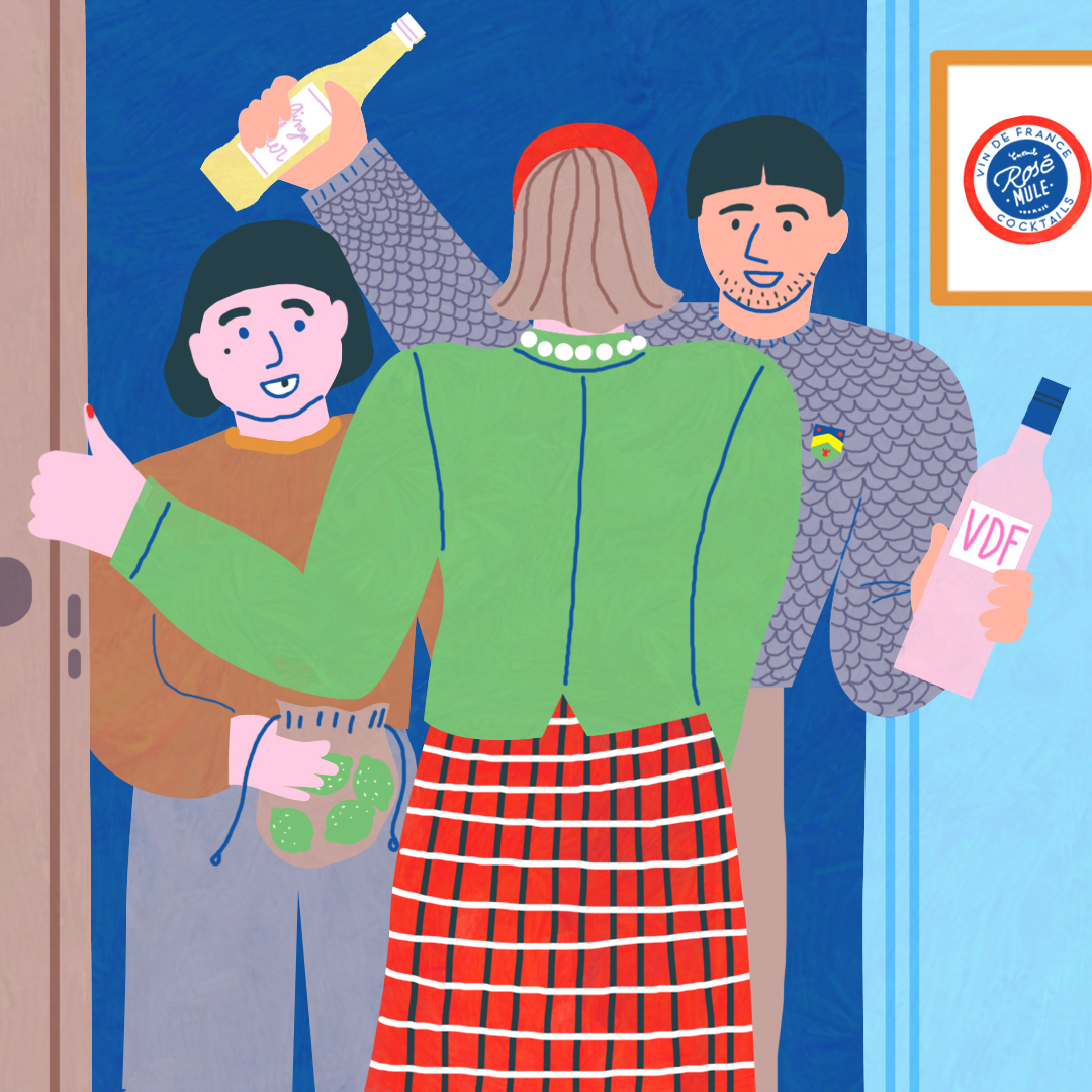Rosé Mule et les visiteurs