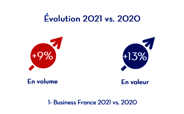 chiffres cles - evol volume et valeur VDF Cepage - FR
