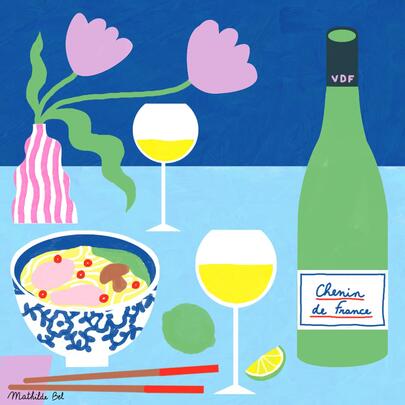 Chenin de France et ramen