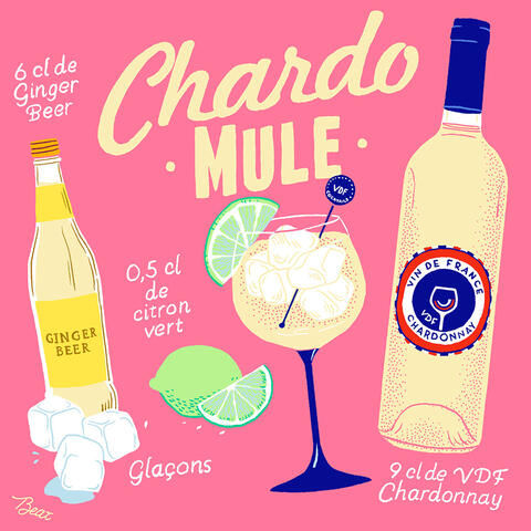 cocktail vin de france - chardo mule recette