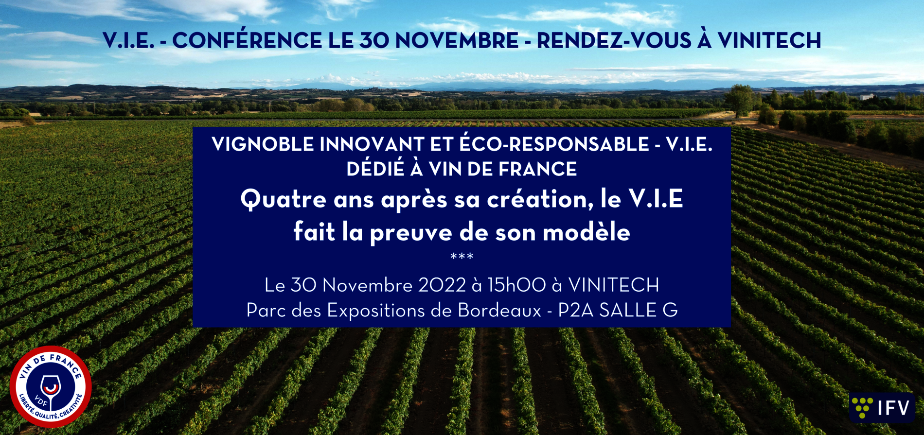Conférence V.I.E. à Vinitech le 30 novembre 2022